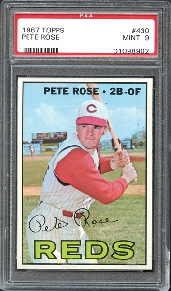 1967 Topps #430 PETE ROSE PSA 9 MINT