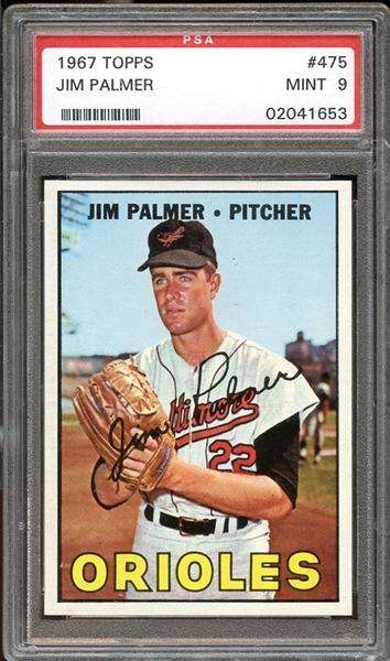 1967 Topps #475 JIM PALMER PSA 9 MINT