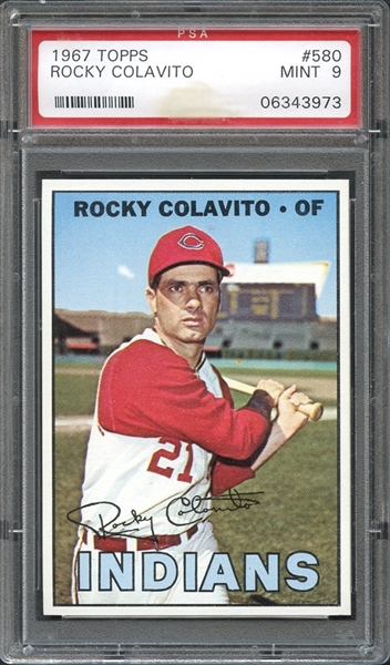1967 Topps #580 ROCKY COLAVITO PSA 9 MINT
