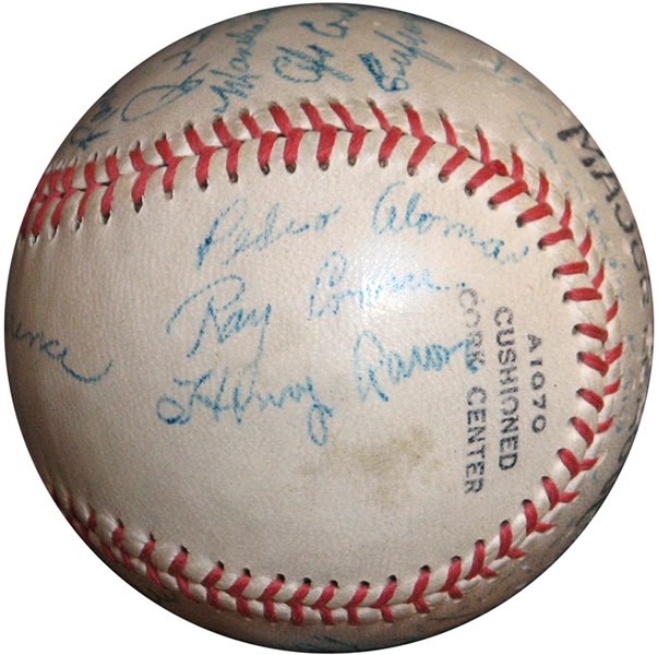 1953-54 Caguas-Guayama Puerto Rico Winter League Team-Signed Baseball with (18) Signatures Featuring Henry Aaron