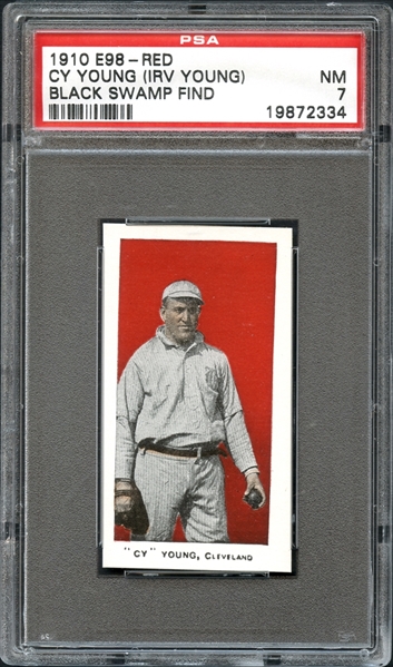 1910 E98 Red Cy Young Black Swamp Find PSA 7 NM