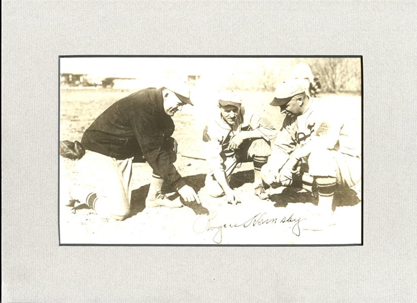 Rogers Hornsby Signed Type I Original Photograph