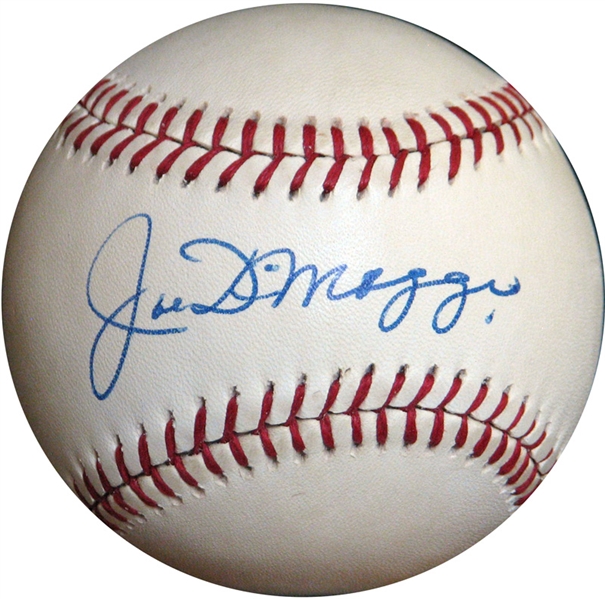 Joe DiMaggio Single-Signed OAL (Brown) Ball JSA
