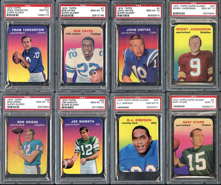 1970 Topps Super Glossy Football Set #1 on PSA Set Registry with 10.972 Set Rating