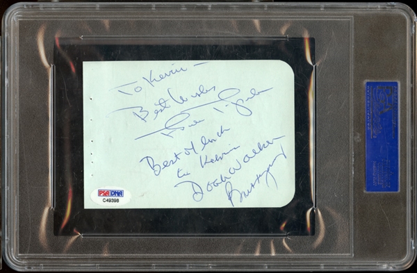 Doak Walker Signed Album Page with Others PSA/DNA 
