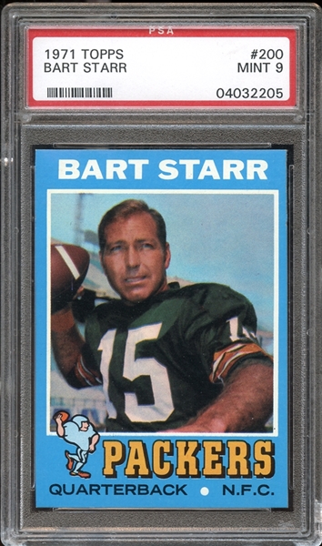 1971 Topps #200 Bart Starr PSA 9 MINT