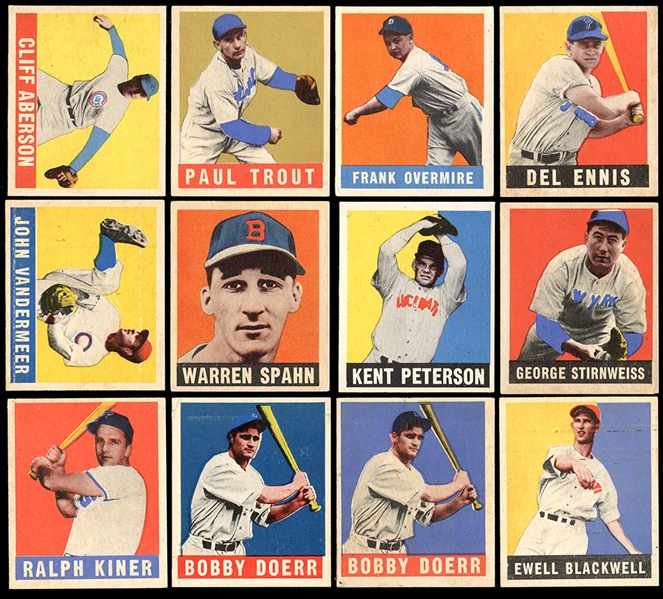 1948 Leaf Collection of (36) Cards Including Spahn and Kiner Rookies