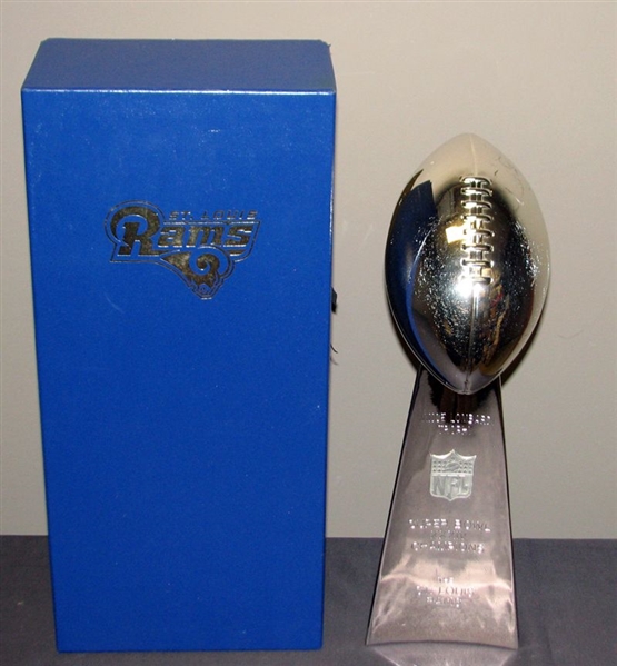 1999 St. Louis Rams Super Bowl XXXIV Vince Lombardi Trophy in Original Presentation Box