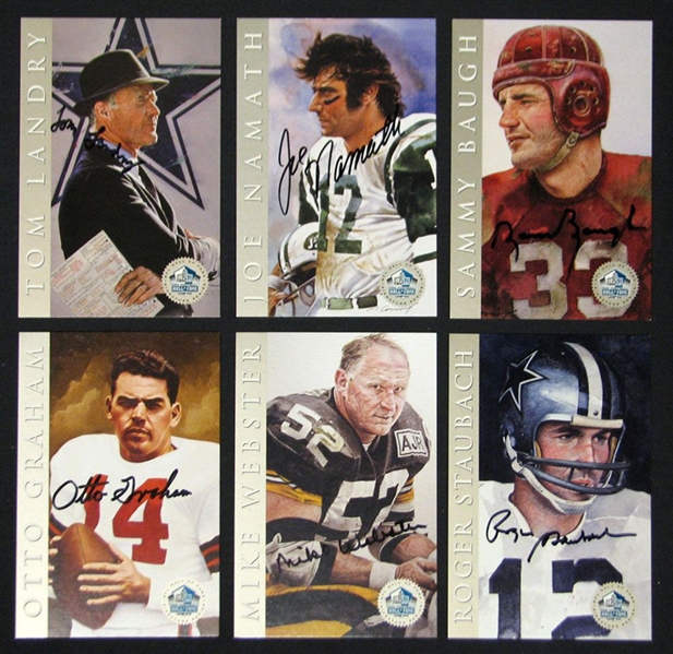 1998 Ron Mix NFL Hall of Fame Signature Series Platinum Edition Complete Set In Leather Binder