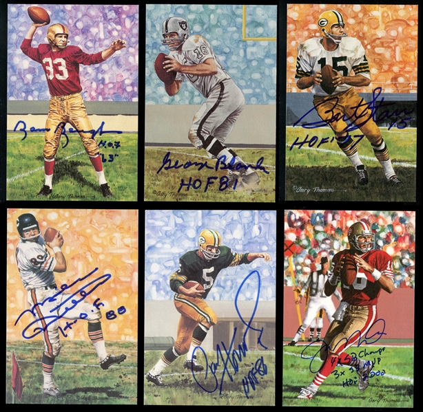 1989-2016 Goal Line Art Hall of Fame Autographed Card Group of (199)