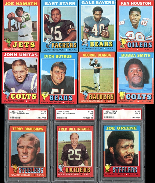 1971 Topps Football Complete Set with PSA Graded