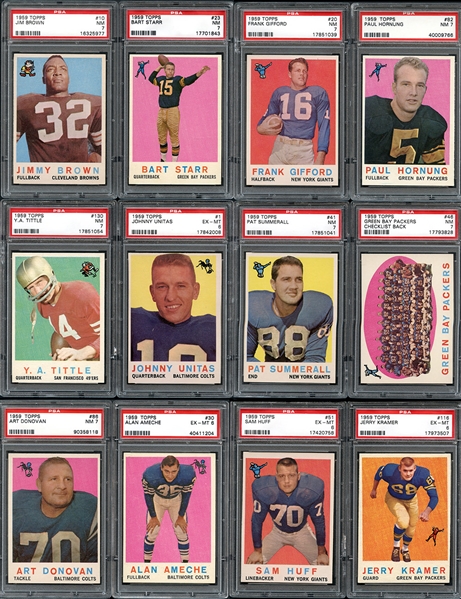 1959 Topps Football Complete Set with PSA Graded