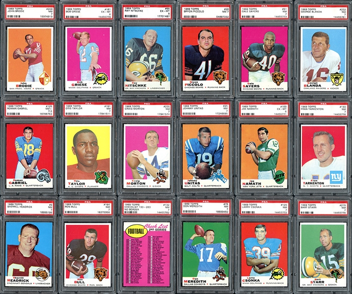 1969 Topps Football Complete Set with PSA Graded