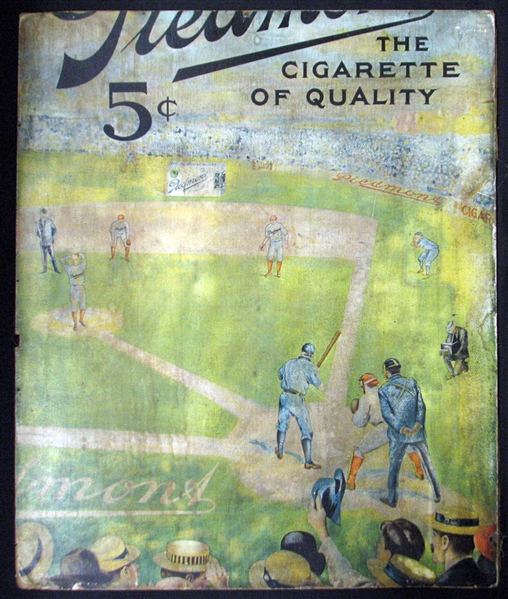 Circa 1910s Piedmont Cigarettes Oversized Baseball-Themed Display Panel