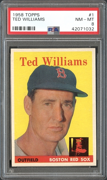1958 Topps #1 Ted Williams PSA 8 NM/MT