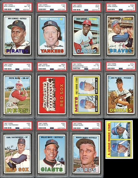 1967 Topps Baseball Complete Set with PSA Graded