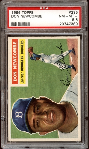 1956 Topps #235 Don Newcombe PSA 8.5 NM/MT+
