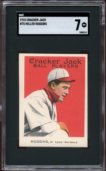 1915 Cracker Jack #75 Miller Huggins SGC 7 NM