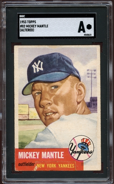 1953 Topps #82 Mickey Mantle SGC AUTHENTIC