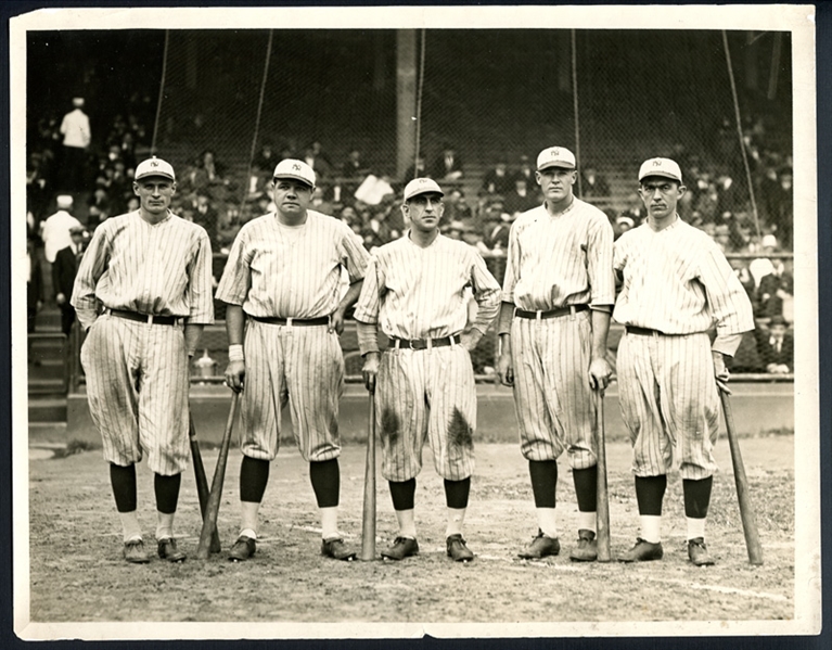 1921 New York Yankees "Murderers Row" PSA/DNA Type I Original Photograph by Paul Thompson Featuring Babe Ruth