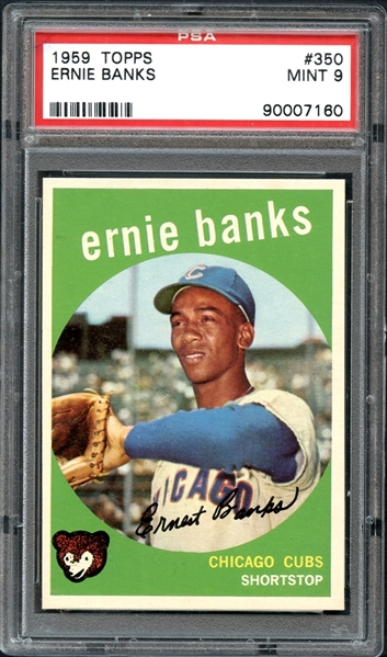 1959 Topps #350 Ernie Banks PSA 9 MINT