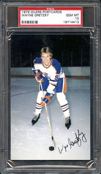 1979 Oilers Postcard Wayne Gretzky PSA 10 GEM MINT