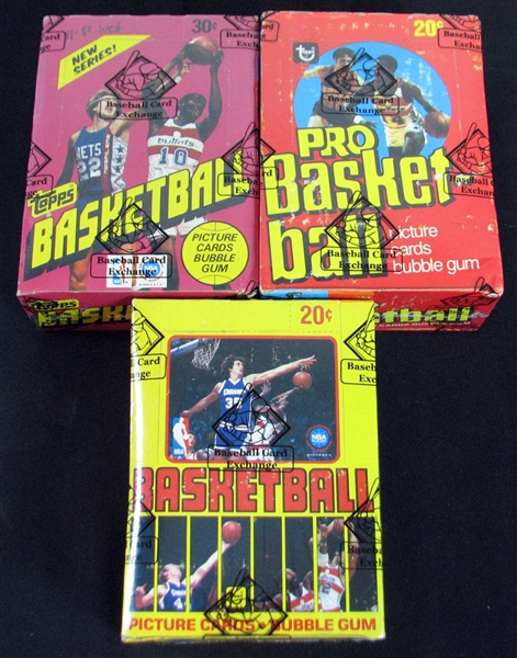 1978/79 Topps Basketball, 1979/80 Topps Basketball and 1981/82 Topps Basketball Unopened Wax Box Lot of (3) BBCE