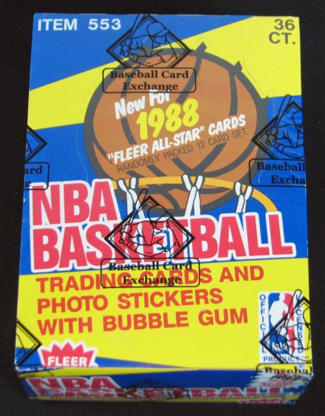 1988/89 Fleer Basketball Unopened Wax Box BBCE