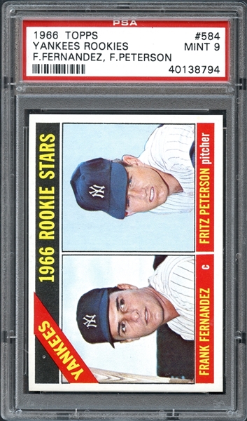 1966 Topps #584 Yankees Rookies PSA 9 MINT
