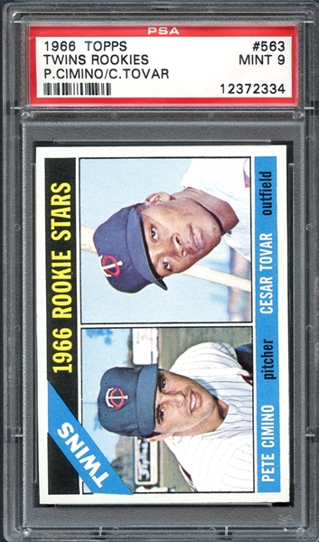 1966 Topps #563 Twins Rookies PSA 9 MINT