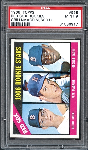 1966 Topps #558 Red Sox Rookies PSA 9 MINT