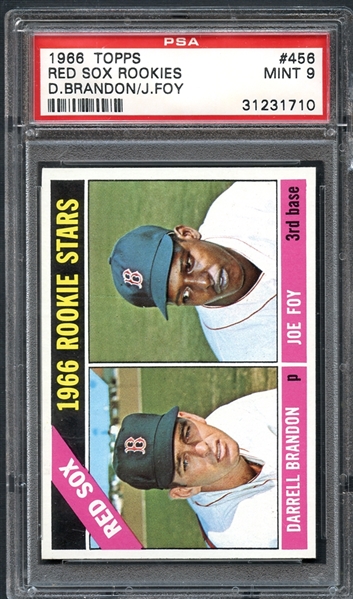 1966 Topps #456 Red Sox Rookies PSA 9 MINT