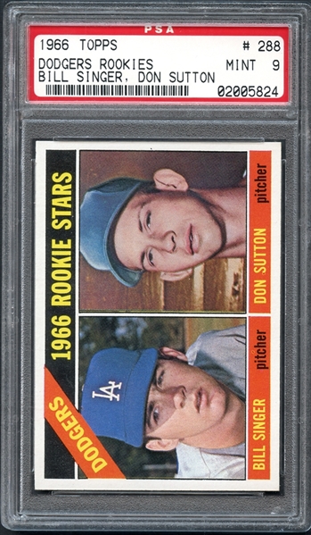 1966 Topps #288 Dodgers Rookies (Sutton) PSA 9 MINT