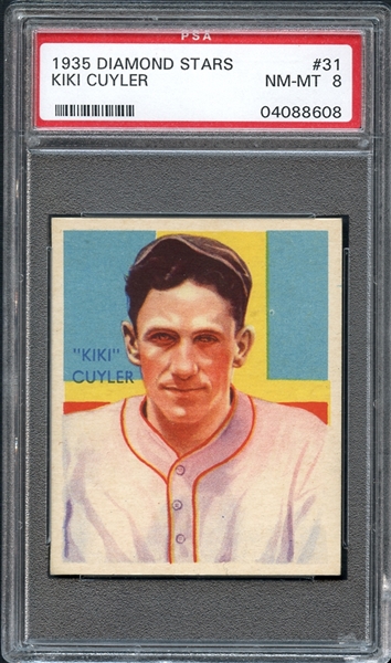 1935 Diamond Stars #31 Kiki Cuyler PSA 8 NM/MT