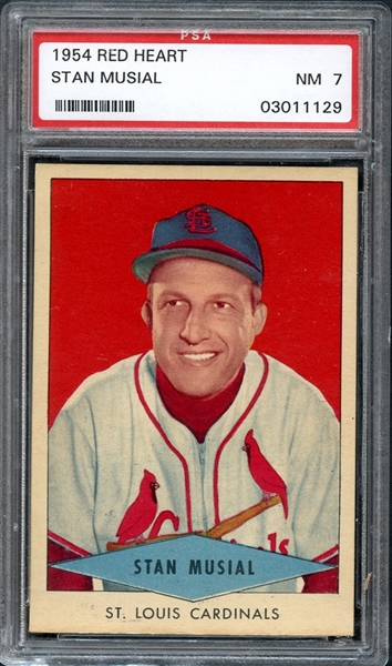 1954 Red Heart Stan Musial PSA 7 NM