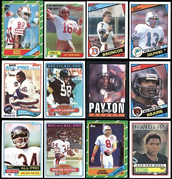 1980-1986 Topps Football High Grade Group of (7) Complete Sets