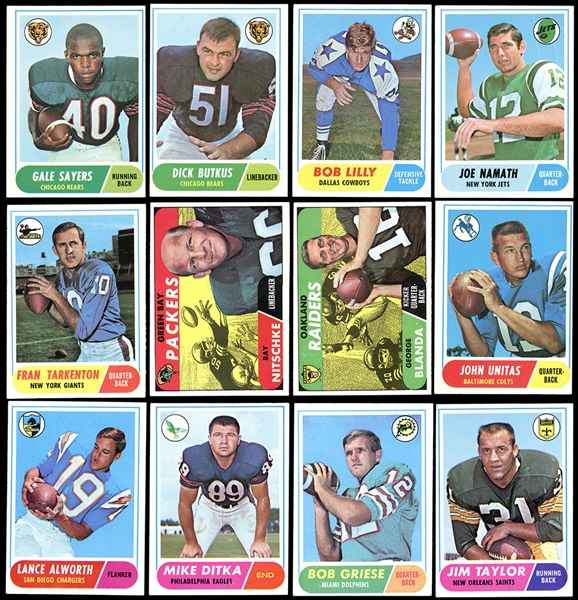 1968 Topps Football Complete Set Plus Pin-up Posters