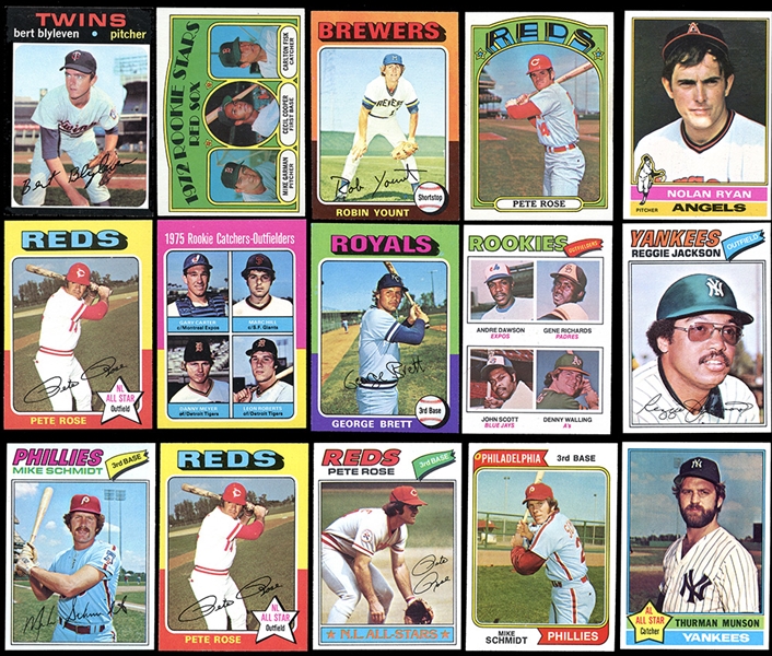1971-77 High Grade Baseball Star and Rookie Group of Over (150) Cards