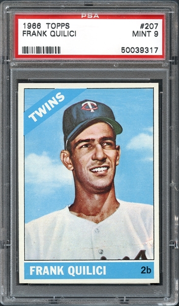 1966 Topps #207 Frank Quilici PSA 9 MINT