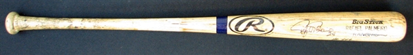 2001 Rafael Palmeiro Game-Used and Signed Bat with Home Run Attribution PSA/DNA GU 10