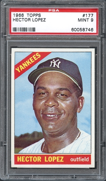 1966 Topps #177 Hector Lopez PSA 9 MINT