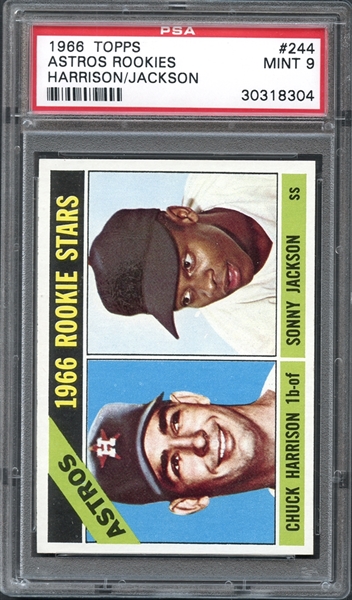 1966 Topps #244 Astros Rookies PSA 9 MINT