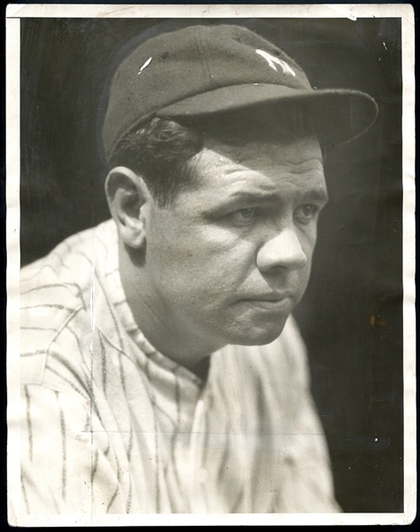 Exceptional 1925 Babe Ruth Portrait PSA/DNA Type I Original Photo by News Service Inc.