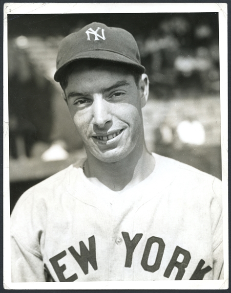 Outstanding 1936 Rookie Year Joe DiMaggio PSA/DNA Original Type I News Service Photo