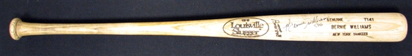 1990s Bernie Williams Rookie-Era Game-Used and Signed Louisville Slugger Bat PSA/DNA GU 10