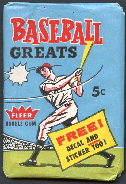 1961 Fleer Baseball Greats Unopened Wax Pack