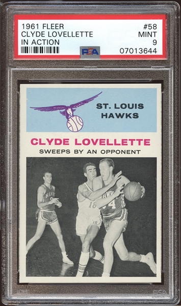 1961 Fleer #58 Clyde Lovellette PSA 9 MINT