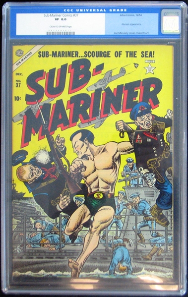 Sub-Mariner Comics #37 (Atlas Comics, 1954) CGC VF 8.0 Cream to Off-White Pages