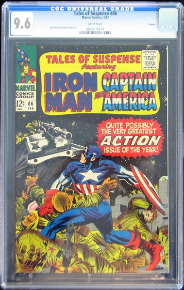 Tales of Suspense #86 (Marvel Comics, 1967) CGC 9.6 White Pages