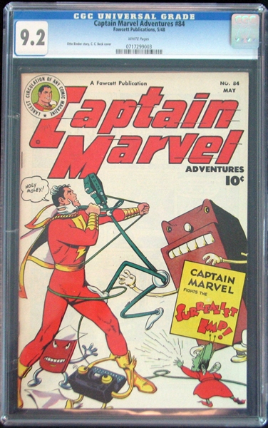 Captain Marvel Adventures #84 (Fawcett Publications, 1948) CGC 9.2 White Pages